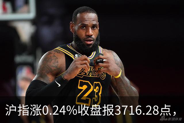 沪指涨0.24%收盘报3716.28点，成交额1.56万亿，军工板块领涨！